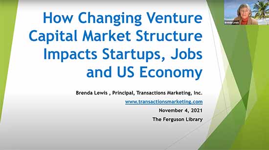 the changing structure of venture capital seminar, Brenda Lewis